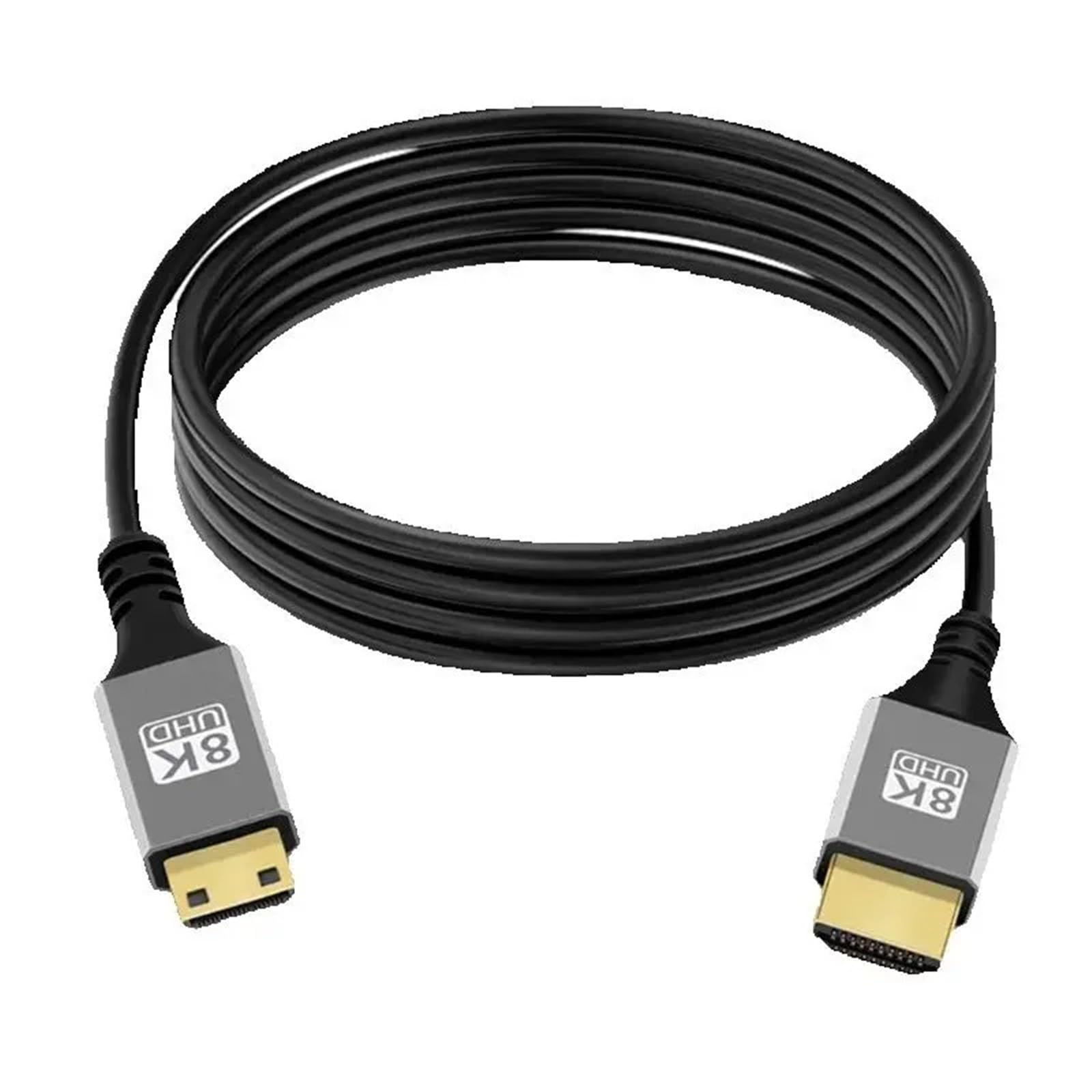 UHD 8K Mini HDMI kabel kompatybilny z HDMI 0,5 m, 1 m, 3 m, HDMI 2,1 V, do aparatu, TV, tabletu, obsługa 4K 5K Micro HD eARC HDR10 HDCP (8K Mini HD-HDMI, 5 m)