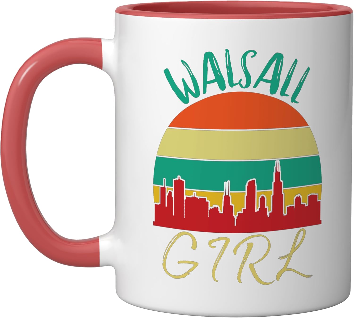 Walsall Girl Love Walsall Souvenir Ceramic Mug, Red/White Red/White 11 Ounces