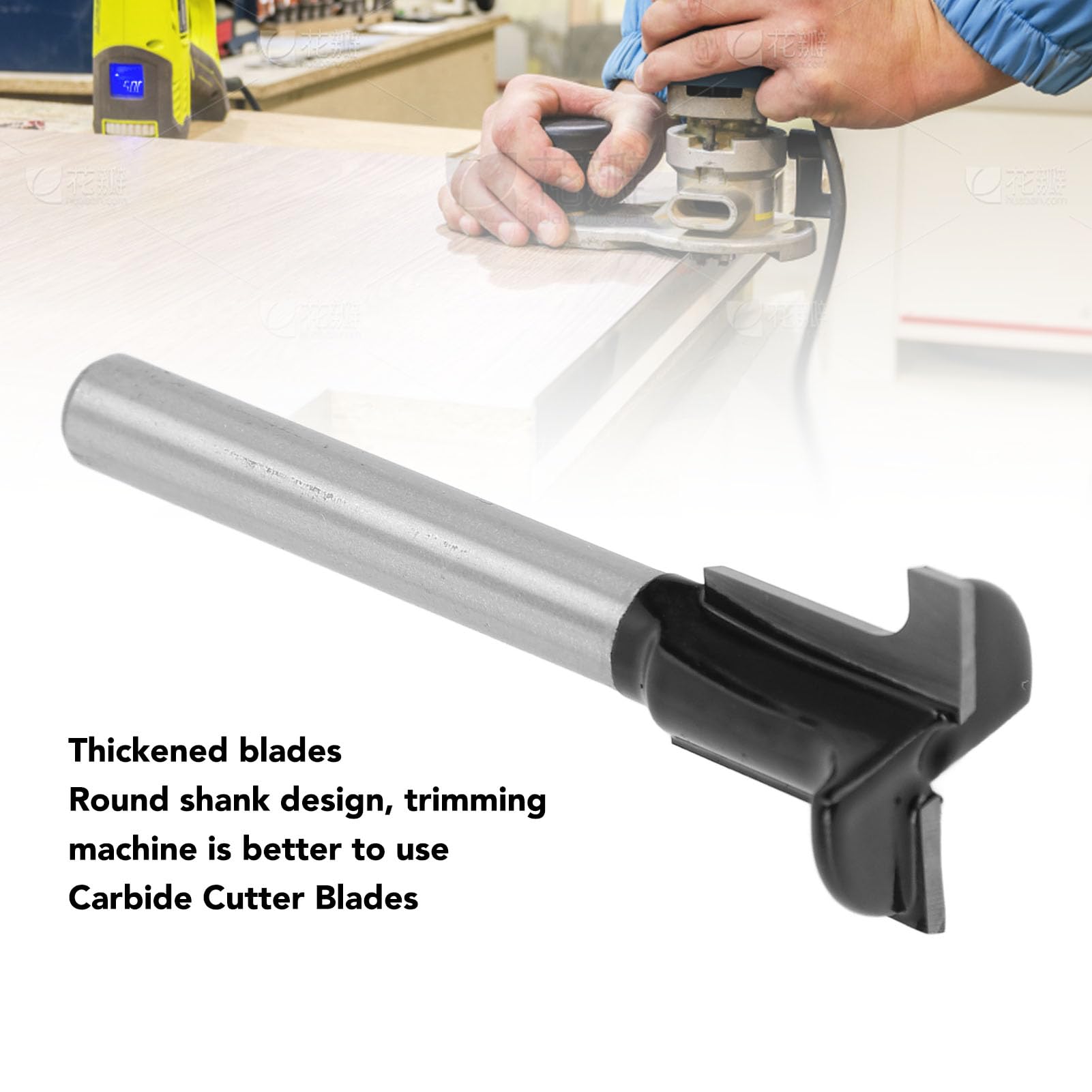 T-Slot Keyhole Router Bit - 1/4" Shank, 3/8" & 1/2" Cutting Diameter, Carbide Tip For Woodworking 1 thumbnail image