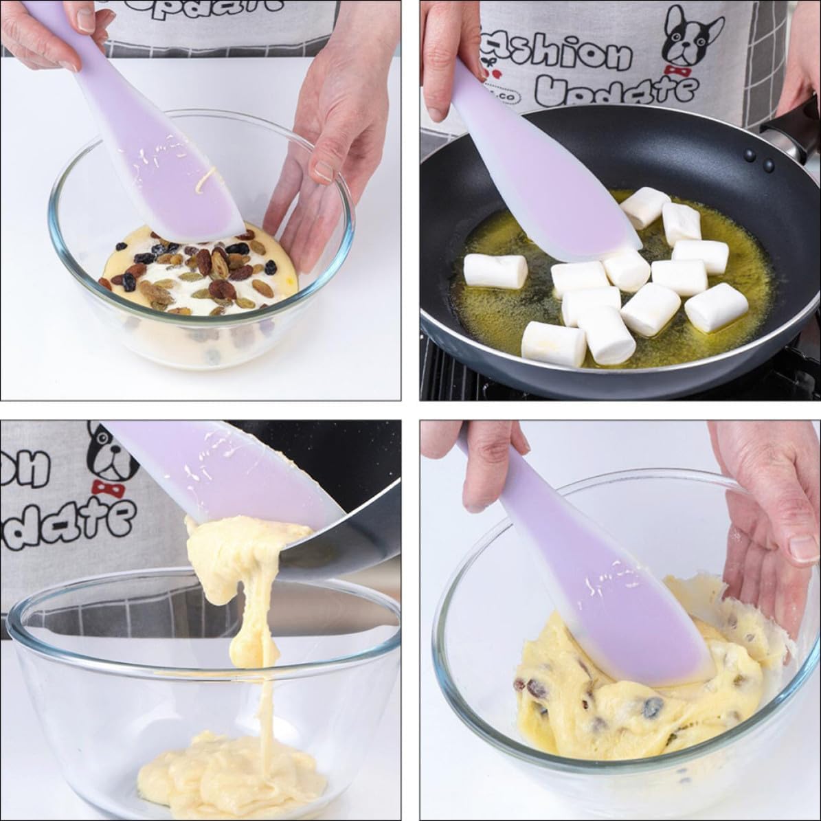 2pcs Silicone Cream Spatula for Baking and Decorating, Flexible