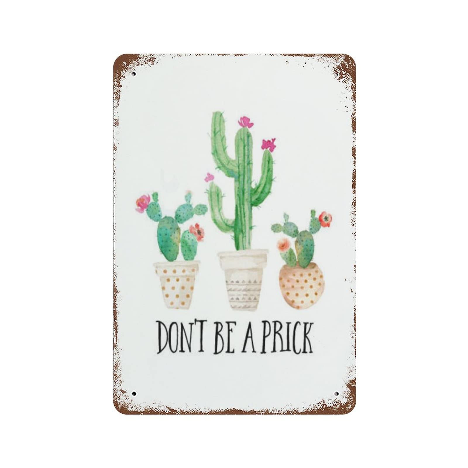 Amazon.de: VIOFLOW Vintage MetallBlechschild Don't Be A Prick Cactus Zitat  motivierendes inspirierendes Sukkulenten Valentinstag Schild lustige Kche  Bar Club Garage Home Decor Wandkunst Blechschilder 20,3 x
