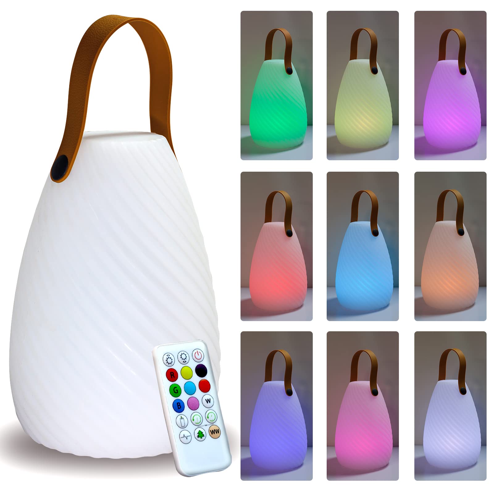 Lanterne Extérieure Rechargeable NICE POINT – 10 Couleurs RGB, IP44, Télécommande, Ambiance Cosy