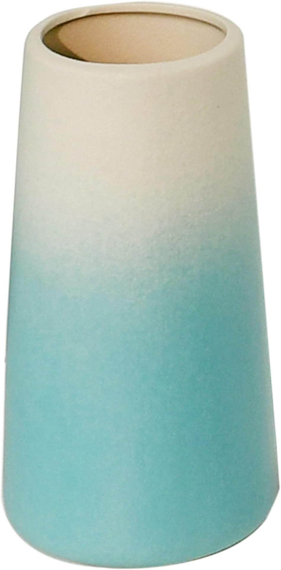 Mandy's Gradient Blue Ceramic Vase for Tulip Pampas Calla Lily Poppy Centerpiece for Home Décor Kitchen Bedroom Dinner Table Office Desk Wedding