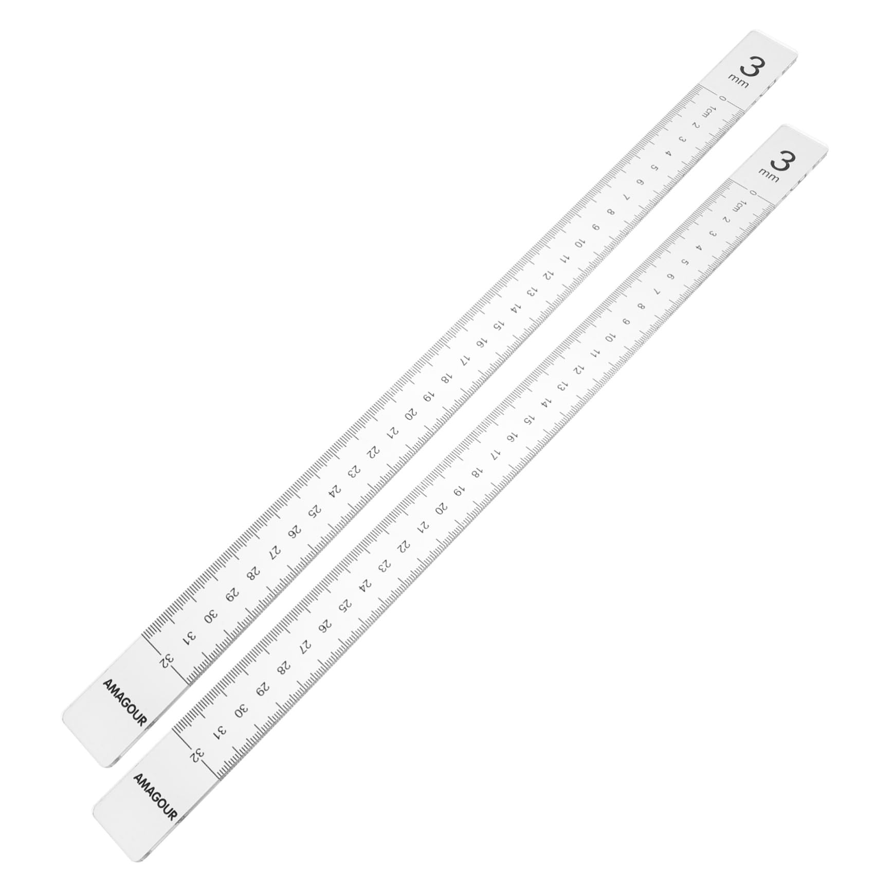 MAGICLULU 5pares Guía De Medición Para Masa De Galletas Con Escala Graduada De Rodillos Antiadherentes Para Hornear Herramientas De Cocina Para Grosor Uniforme Para Repostería y