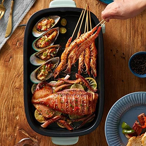 Smokeless Electric Pan Grill Household BBQ Raclette Non-stick Griddle for Family Party