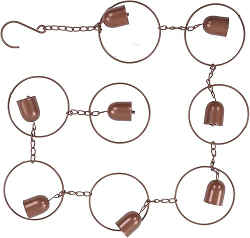 Tnfeeon Campanillas de viento rústicas de cobre para exteriores, campanillas de viento únicas para decoración al aire libre, decoración de jardín,