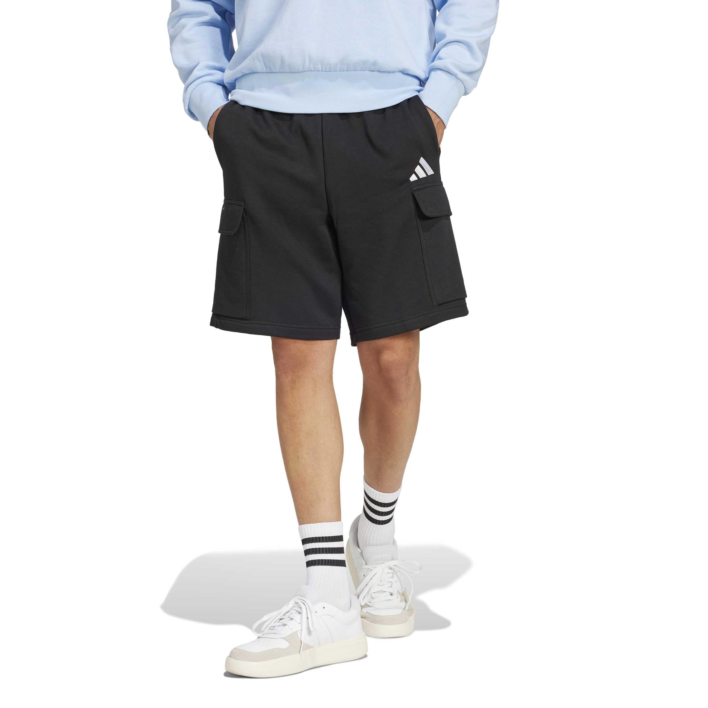 adidas Herren Essentials FEELCOZY Fleece Cargo Short
