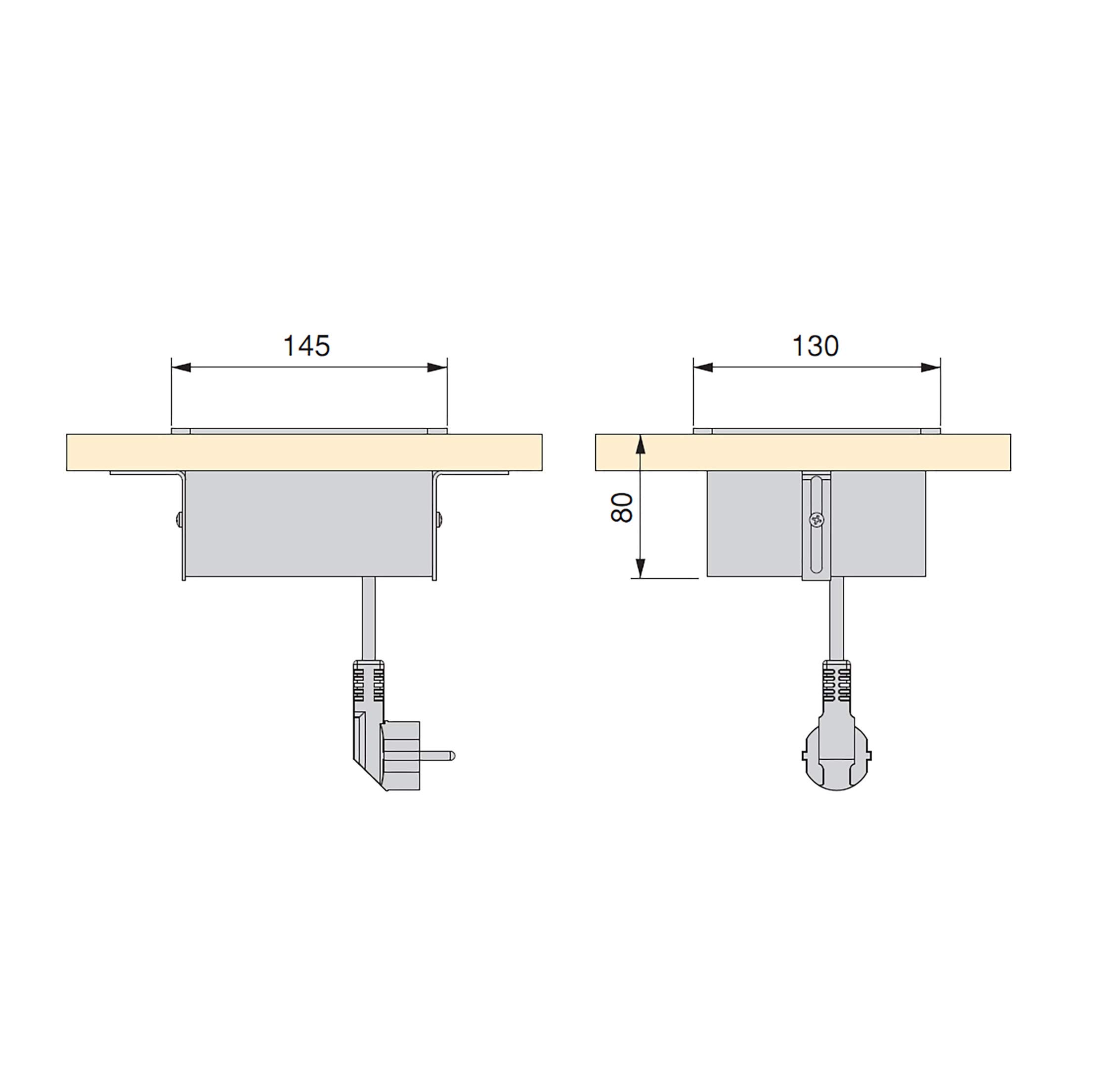 Blocco Multipresa Emuca Da Incasso - USB, HDMI, RJ45 Per Scrivania