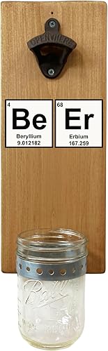 Miniatura 12 de Abrebotellas de cerveza Beber Like A Fish - Abridor de botellas hecho a mano montado en la pared con tapa Catcher - Regalo de cerveza para él o ella