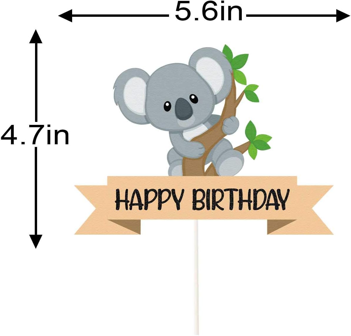 Glitter Koala Happy Birthday Cake Topper Koala Theme Birthday Cake Decor Koala Bear Birthday Party Baby Koala Party Zoo Jungle Animal Party Supplies Amazon Ca Grocery Gourmet Food