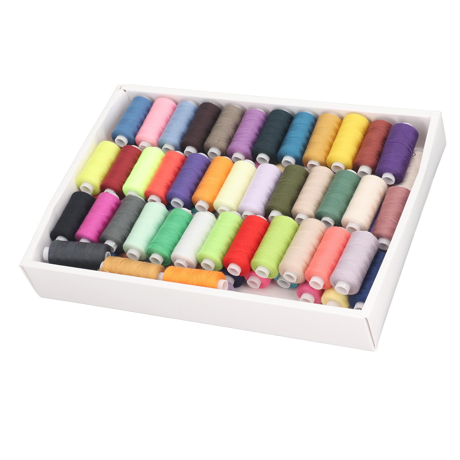 Set di fili da cucito, 400 yard, 80 colori, fili per macchina da cucire in poliestere, assortimento di fili per cucito a mano con bobine antinodo per quilt artigianale, ricamo e