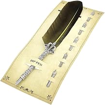 Quill Pen Set with 5 Replacement Nibs, Classic Fountain Pen for Calligraphy and Student Stationery, Business Writing Instrument
