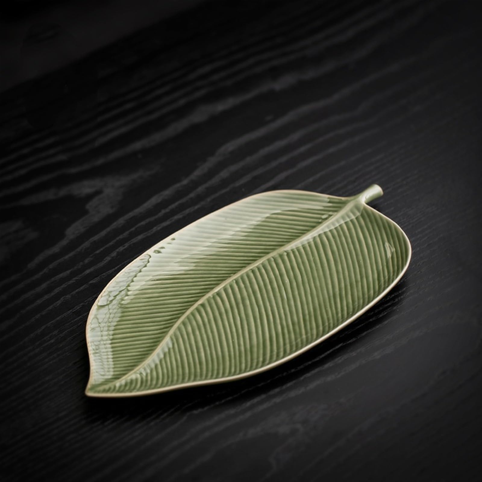 Bandeja Para El Té De La Tarde Bandeja de té Vintage Celadon, bandeja creativa de cerámica for tazas de té, plato de postre de pastelería de Sushi, juego de té de Kung Fu, bandeja de cerveza seca Jueg