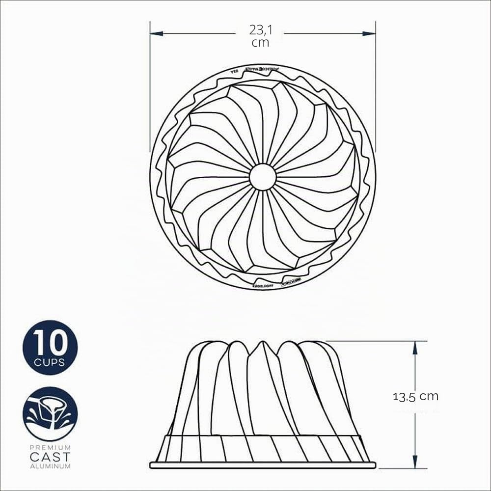 Nordicware 59937 Moule à Pâtisserie Kugelhopf Bundt Pan