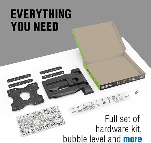 Miniatura 8 de ELG Soporte de pared para TV de movimiento completo para televisores de 26 a 75 pulgadas, soporta hasta 83.8 libras, brazos articulados, giratorio,