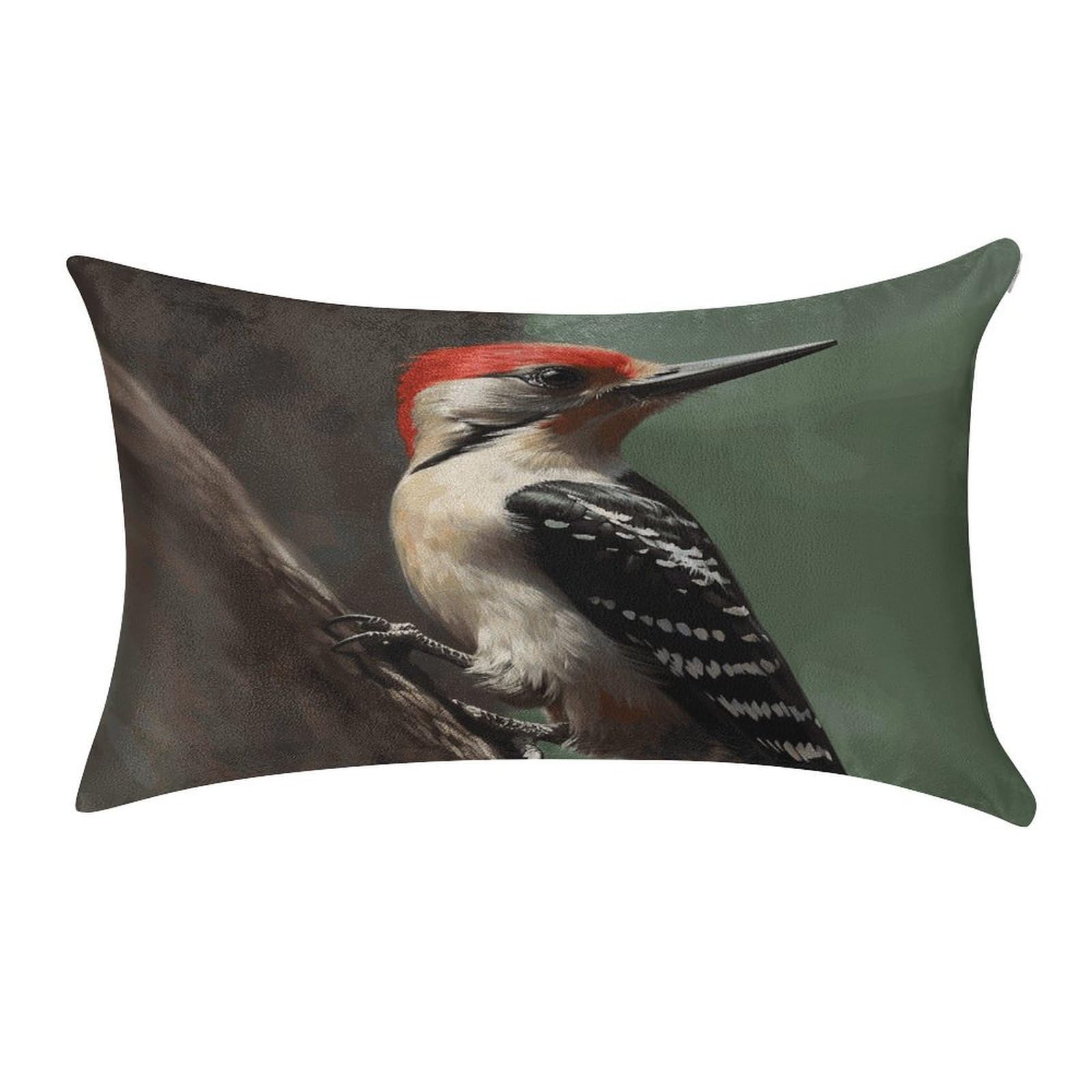 MUSM Woodpecker Pillow Case 12"X20" Luxury Velvet Throw Pillow Cover Fade Resistant Cozy Soft Pillowcases Pillow Protector Pillow Shams Lumbar Pillow Shells for Home&Gifts