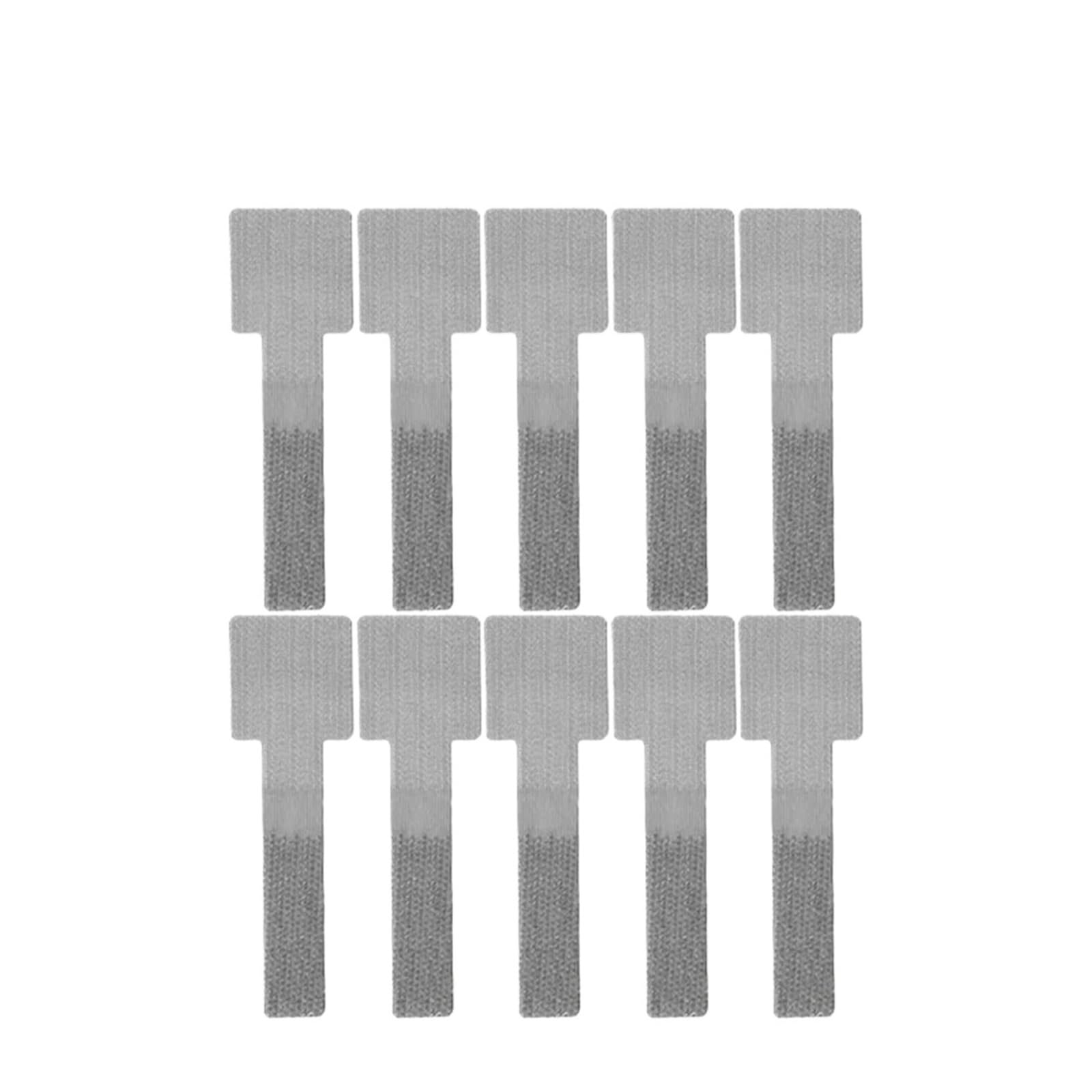 Chrklio 10Pcs Grey Cable Ties New Reusable Cable Ties: Self-Adhesive & Adjustable