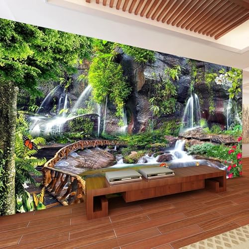 Papier peint photo 3D cascade grand réalisme pour chambre