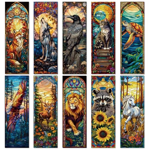 Marque-page en verre teinté PVC lot de 10, cadeau idéal pour amateurs de livres