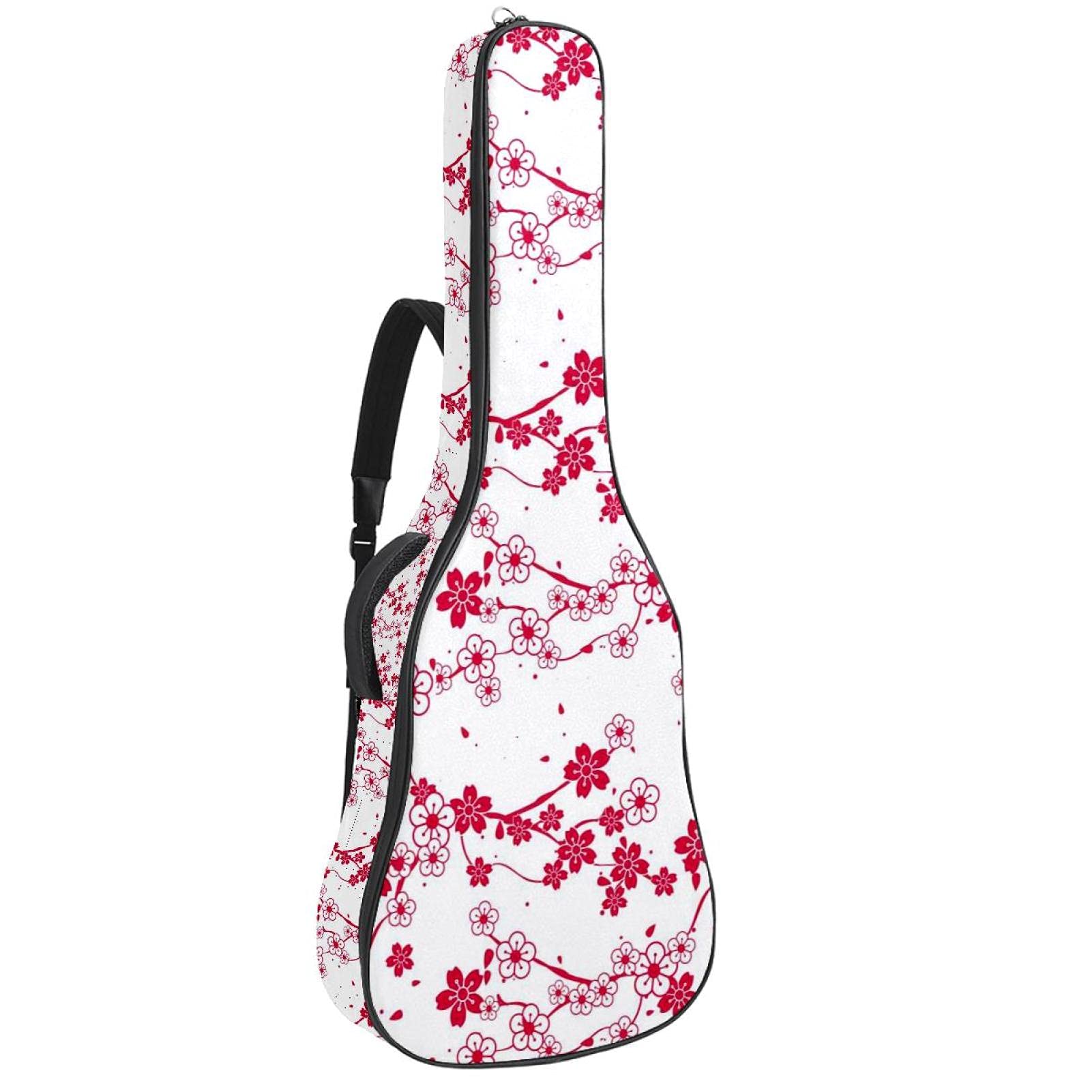 Housse guitare classique imperméable aux finitions soignées fleurs de cerisier - 8