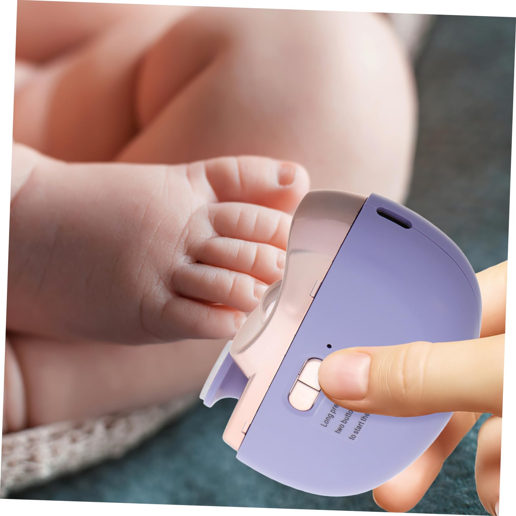 Taglia Unghie Elettrico e Velocità Regolabile per Bambini, Tagliaunghie Automatico Ricaricabile Usb, Plastico con Impugnatura Ergonomica per Adulti e Bebè