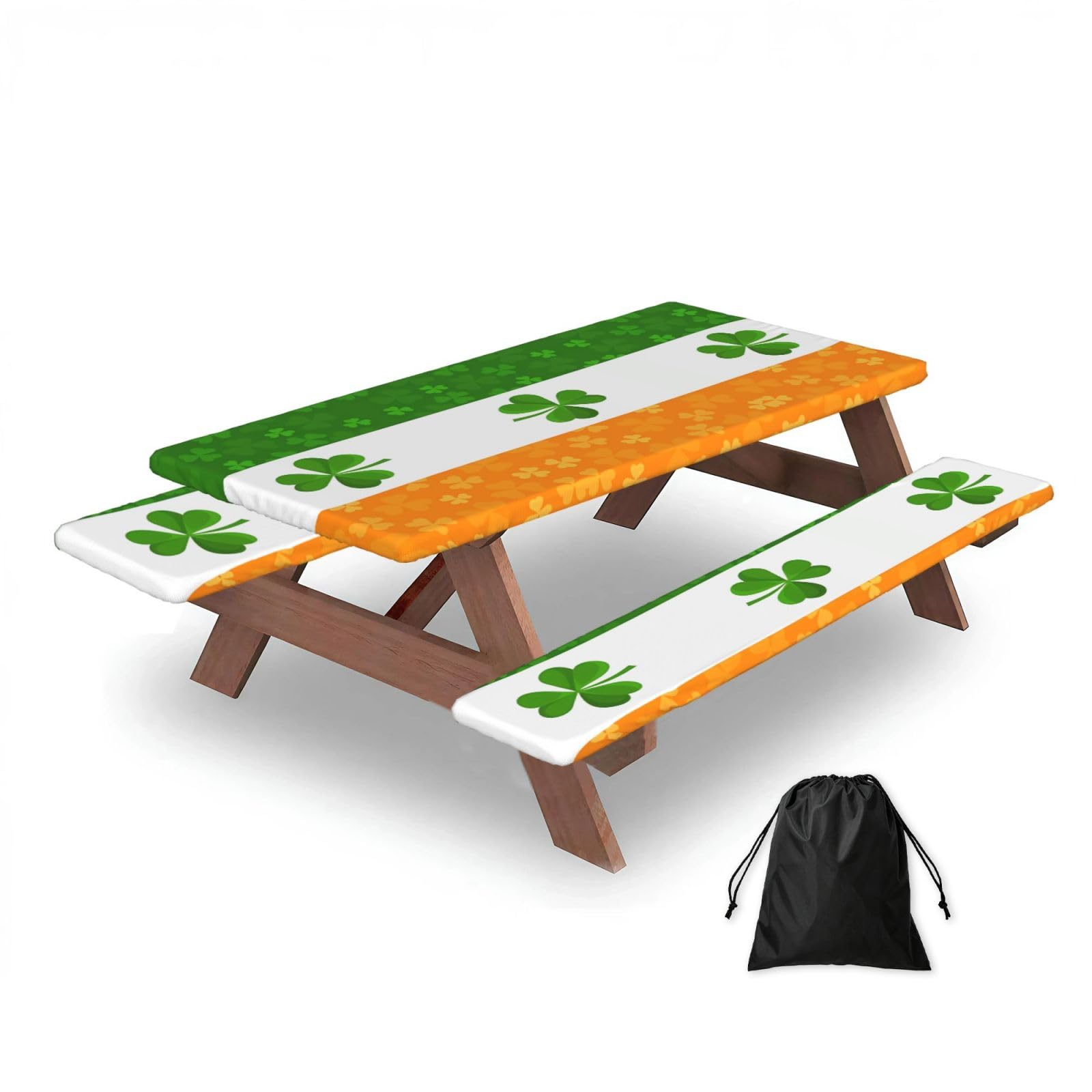 irish flag Rectangular water-repellent picnic tablecloths, outdoor camping, picnic, BBQ
