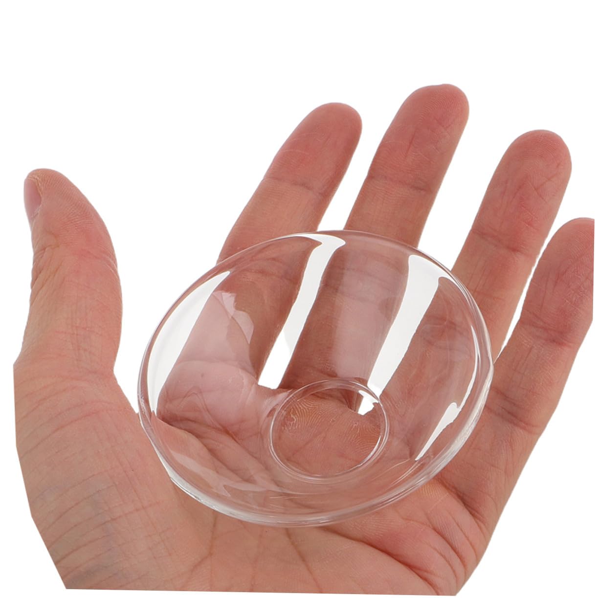 MAGICLULU 6 Pezzi Porta Tappi per Candele Rotondi in Vetro Resistente ad Alta Temperatura, Riutilizzabili, Design Minimalista e Semplice per Relax e Meditazione
