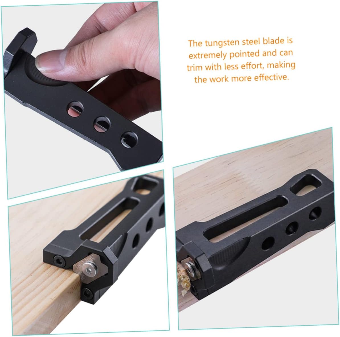 TEHAUX 3pcs 6061 Aluminum Alloy Hand Planer Woodworking Tools Planer Tungsten Steel Blade