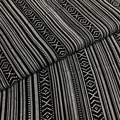 moonfarm 選べる10種 民族 調 柄 生地 綿 麻 手芸用 布 約1m 幅150cm 裁断済み ストライプD