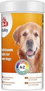 8in1 Multivitamin Tabletten Senior - zur Nahrungsergänzung bei älteren Hunden, 1 Dose (70 Tabletten) product image