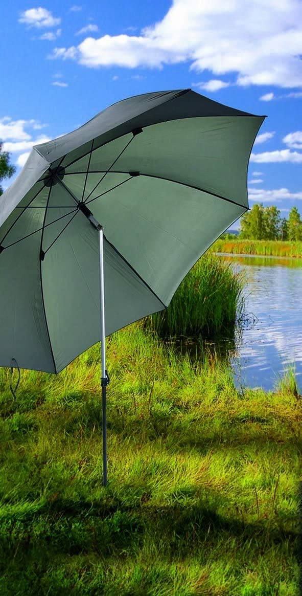 Ombrellone da Pesca 2,10Mt Robustissimo Ombrello Carpfishing 210 Cm Verde