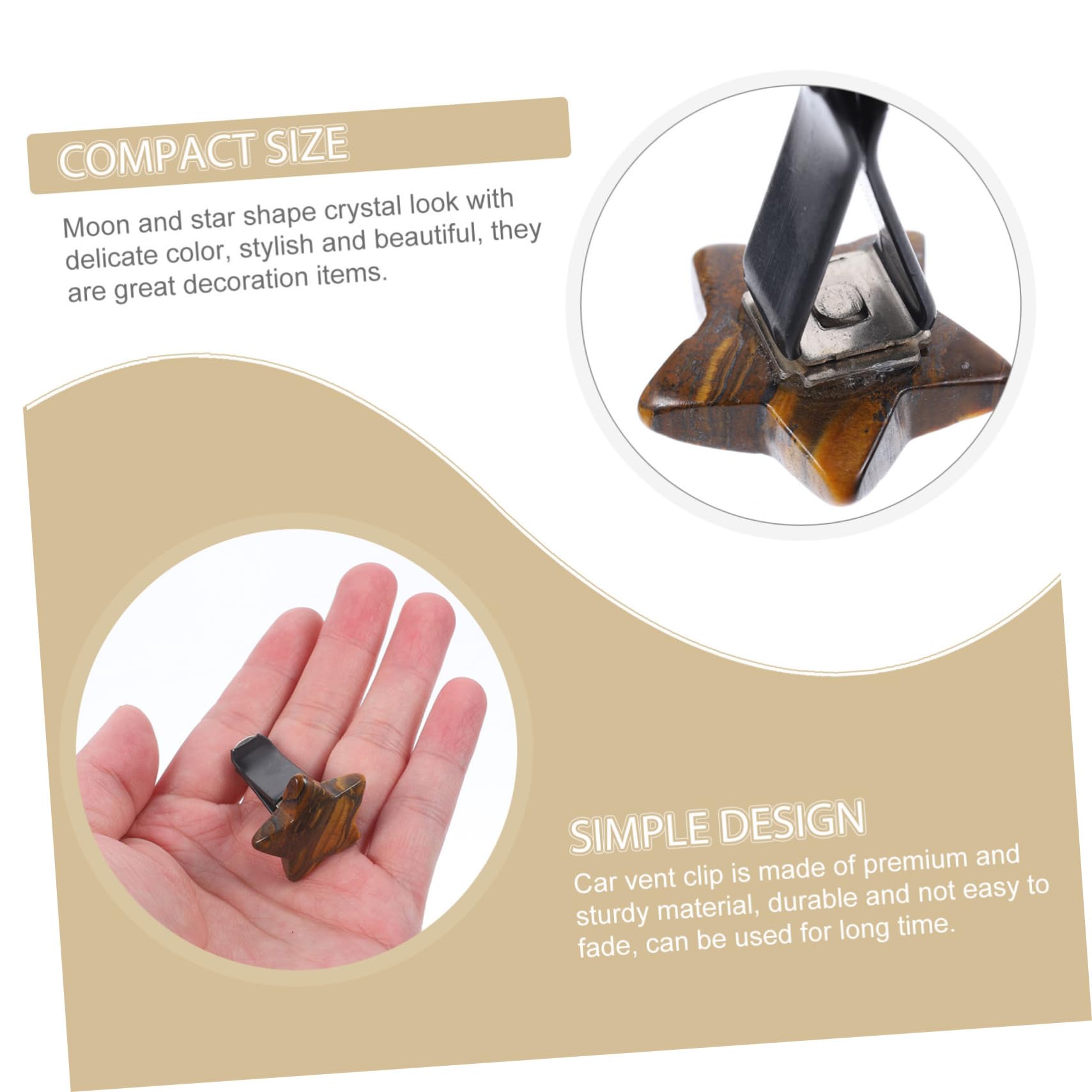 SOLUSTRE 8stücke Auto Lüftung Clips Mond Und Stern Kristall Ornamente Für Auto Dekorative Luftauslass Clips Für Aromatherapie Und Stilvolle Innenausstattung