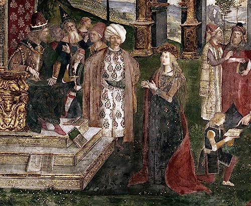 Décoration Murale dispute de sainte Catherine Pinturicchio grand tableau 60x90
