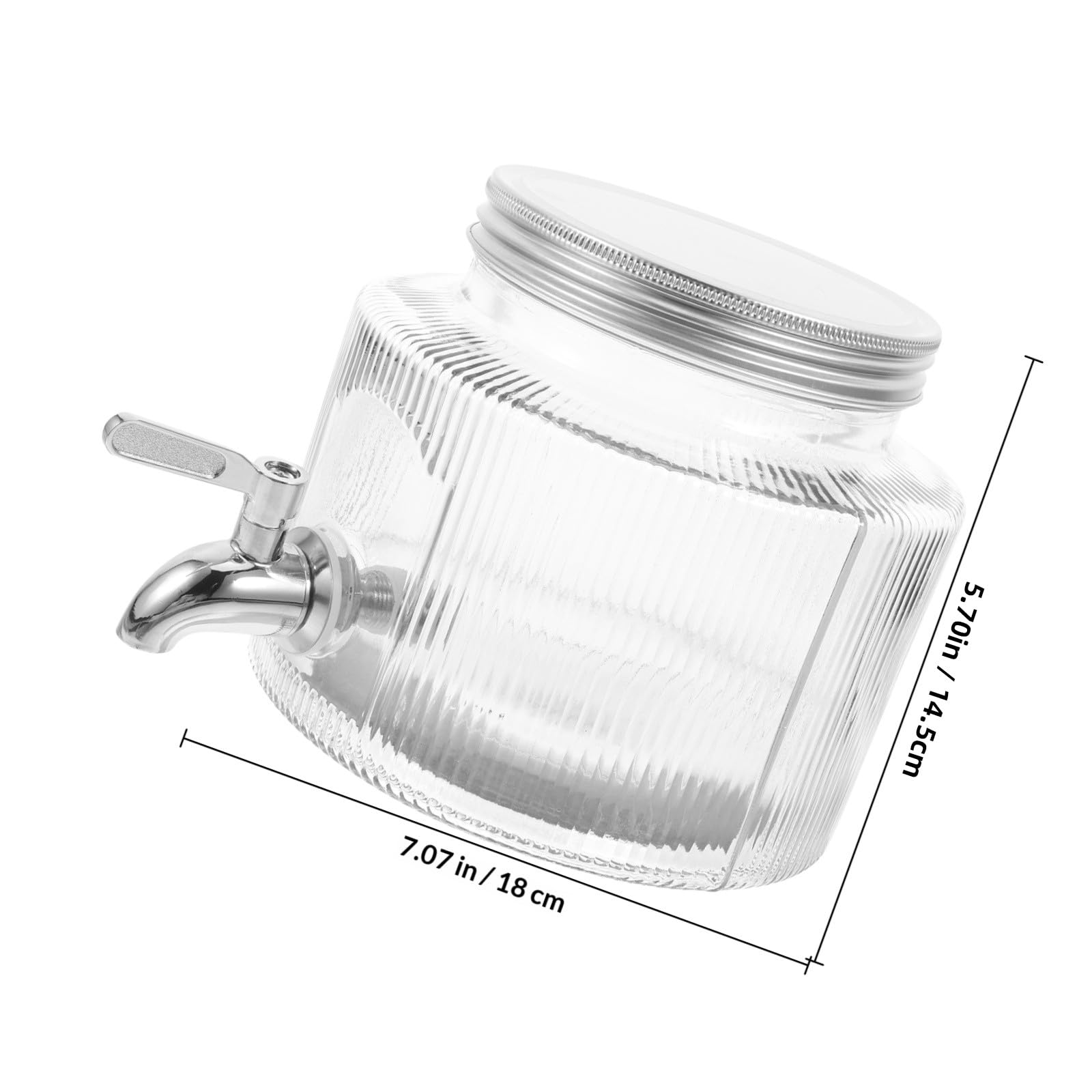 Dispensador de Jarra de Agua Fría para Refrigerador, Vidrio Transparente Grifo, Capacidad Amplia para Jugos, Cócteles y Bebidas Frías en Eventos Familiares