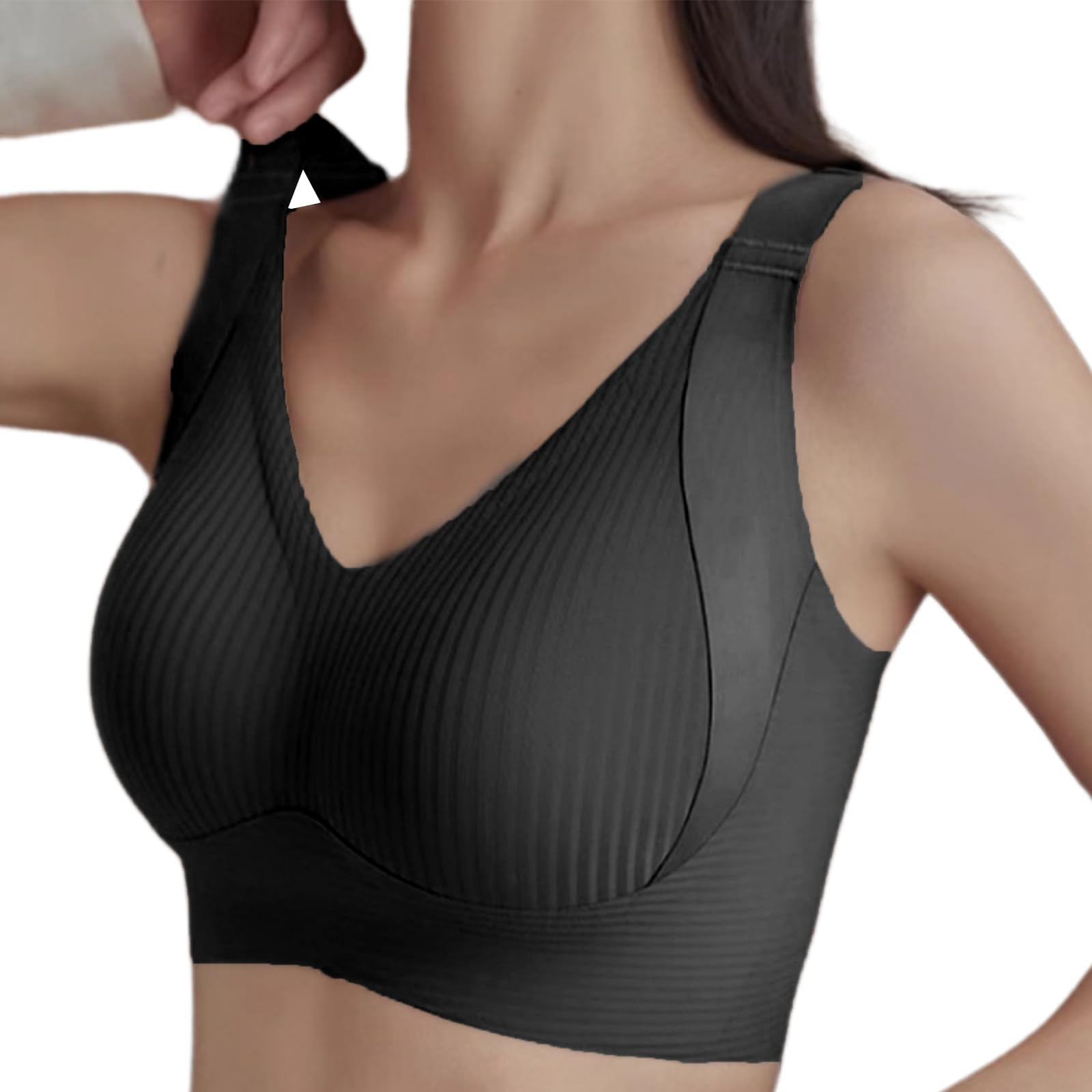 MHADBKH Invisible Lift Bra for Women Comfort Push Up Full Cup Padded Bustier Coverage Everyday Underwear Invisible Bra Cup Padded