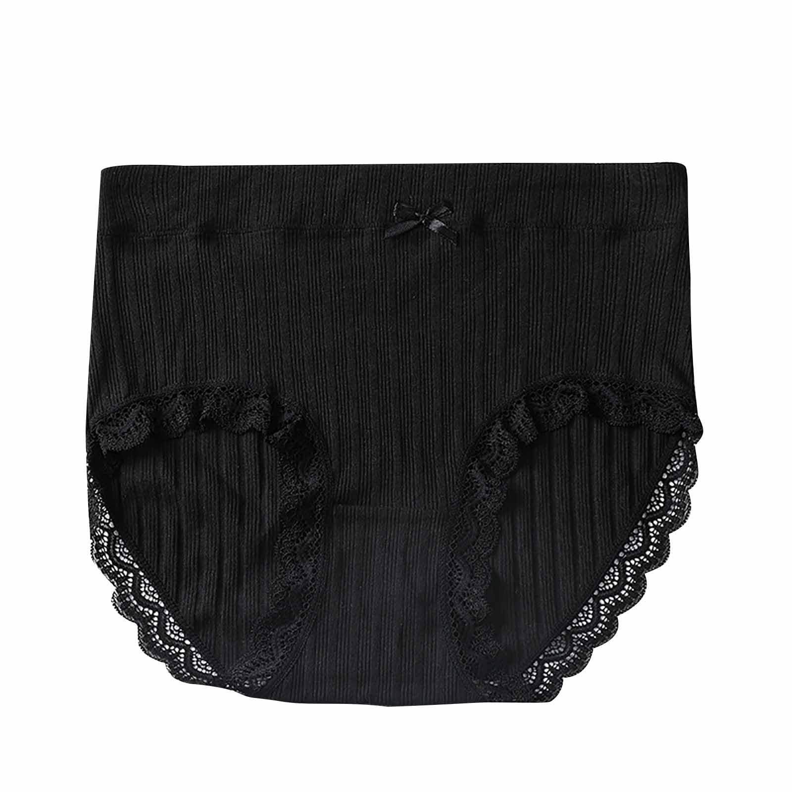 Womens Cotton Bikini Brief Underwear No Show High Waisted Full Coverage Invisible Hipster Cheeky Lace Stretch Panties