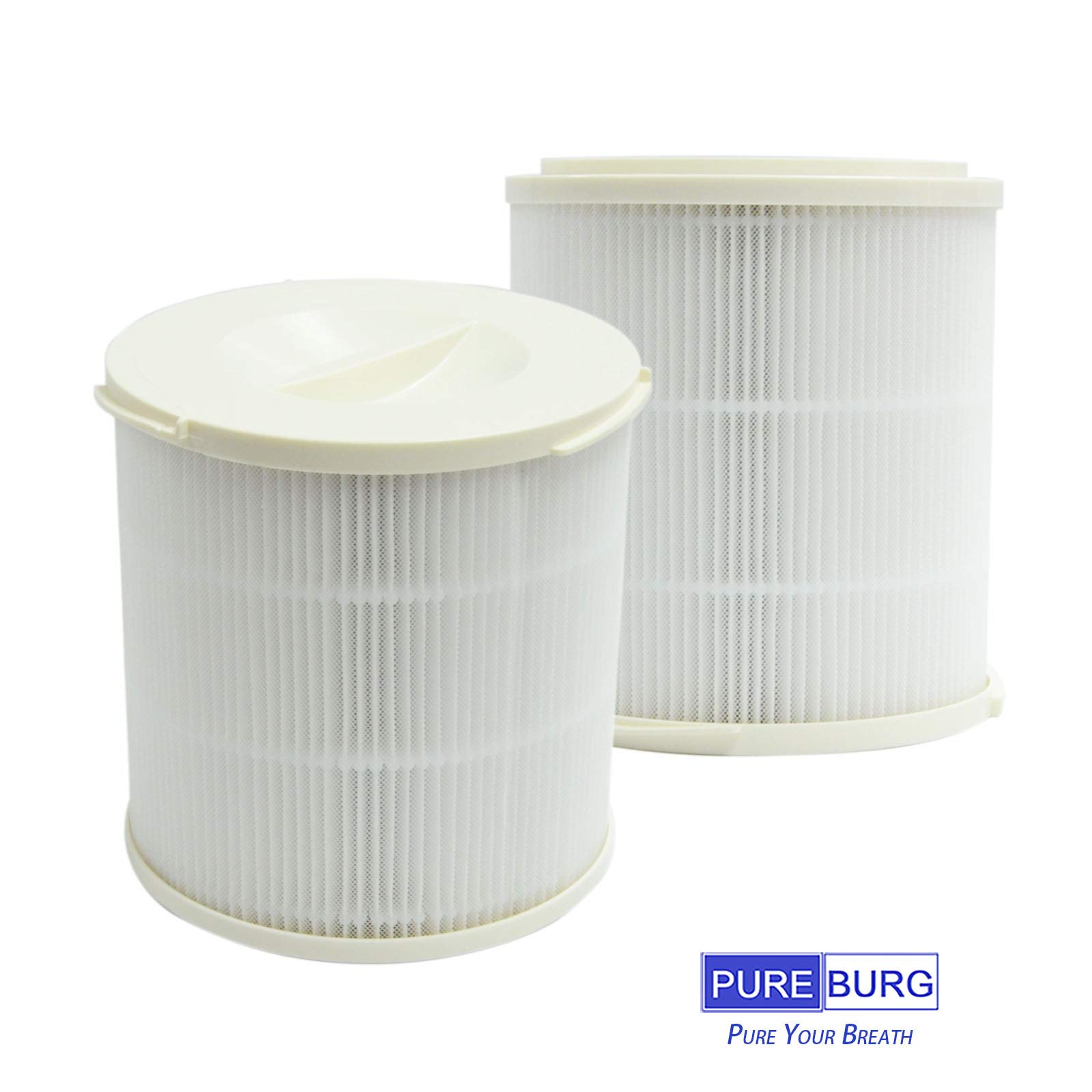 PUREBURG Ersatz-Filter Kompatibel mit LUBY HHA-50 Luftreiniger,2er-Pack H13 HEPA Aktivkohle 2-in-1