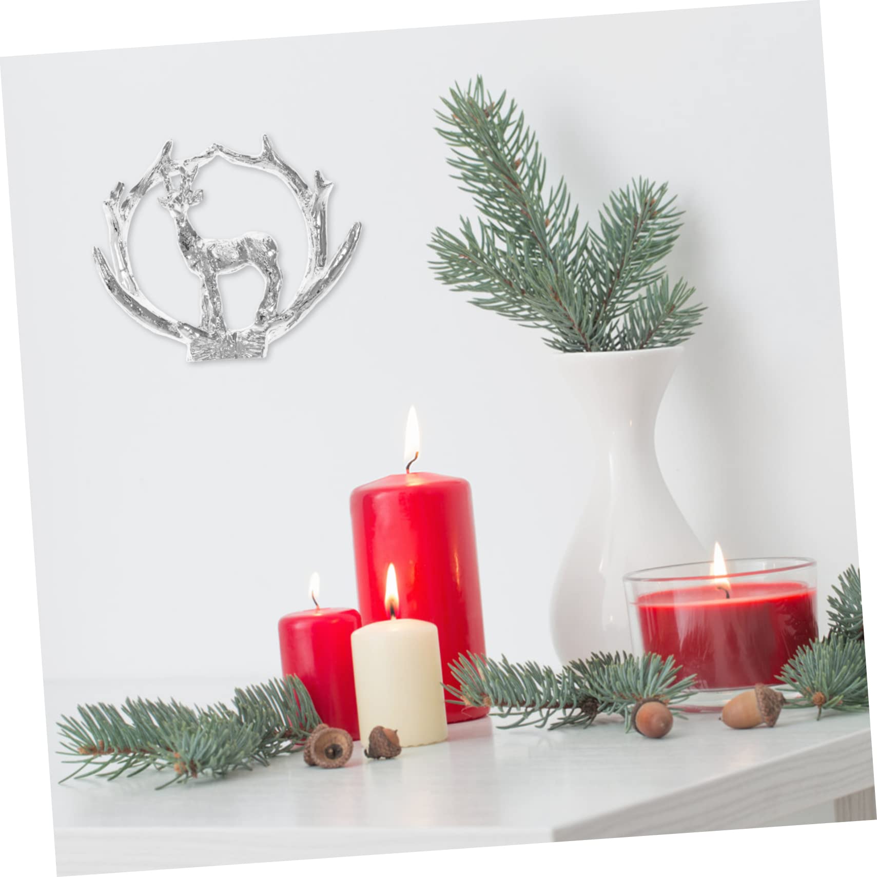 Ciieeo 5 Pezzi Di Ornamenti Da Appendere Allalbero Di Natale Fiocchi Di Neve Decorazioni Per Interni Decorazioni A Forma Di Cervo