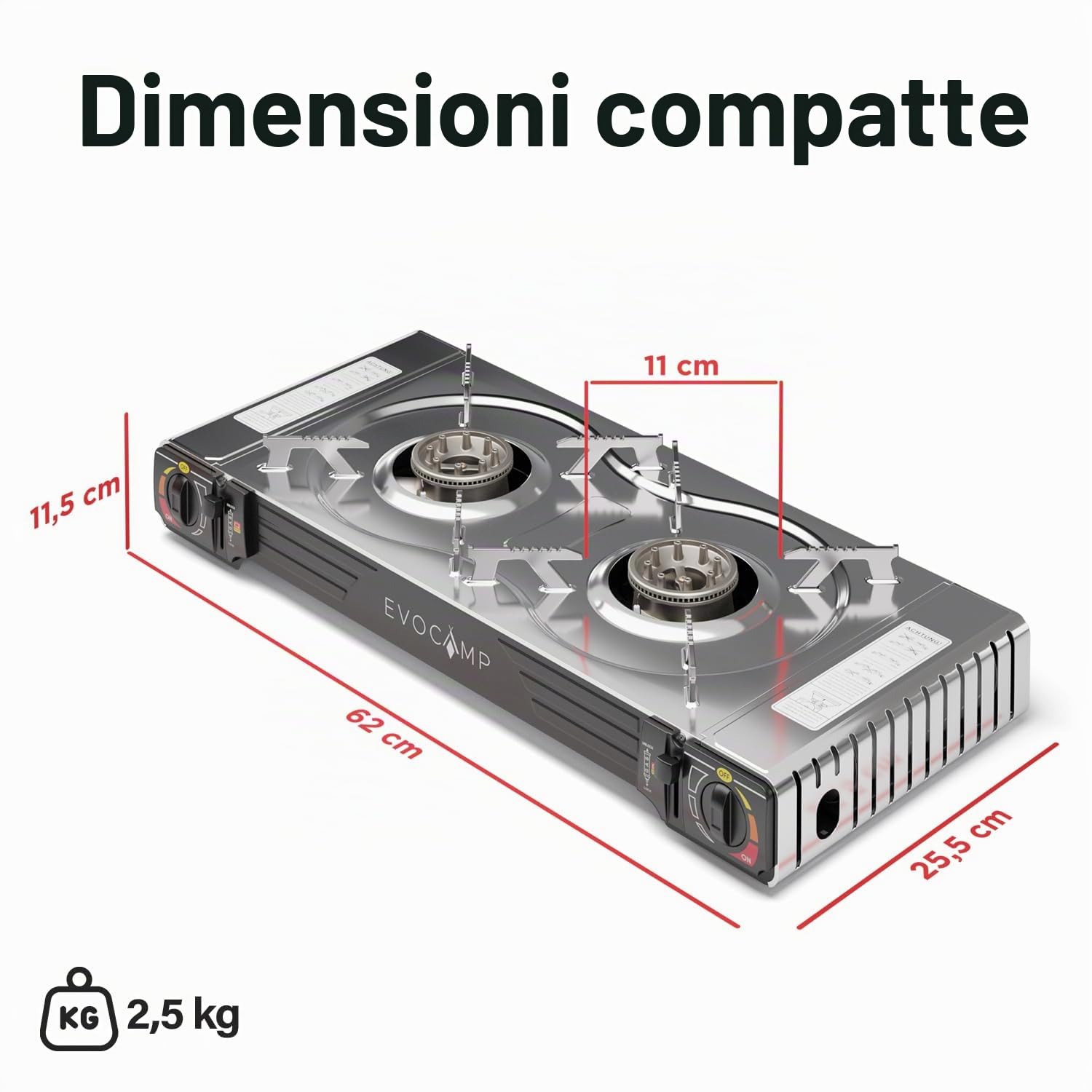 Fornello a gas da campeggio 2fuochi con accensione piezoelettrica Fornello da campeggio a gas per cartucce MSF-1a 227g Fornello gas Fornello a gas portatile Fornello da campeggio senza cartucce di gas