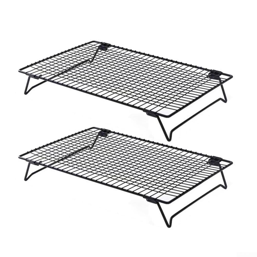Set 2 Griglie Rettangolari Nere Salvaspazio Cucina
