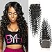 Produktbild Lace Closure 4x4 Deep Wave 100% Virgin Remy Human Hair Top Lace Free Part with Baby Hair Grad 8A Deep Curly Soft Echthaar Farbe Schwarz 12 zoll