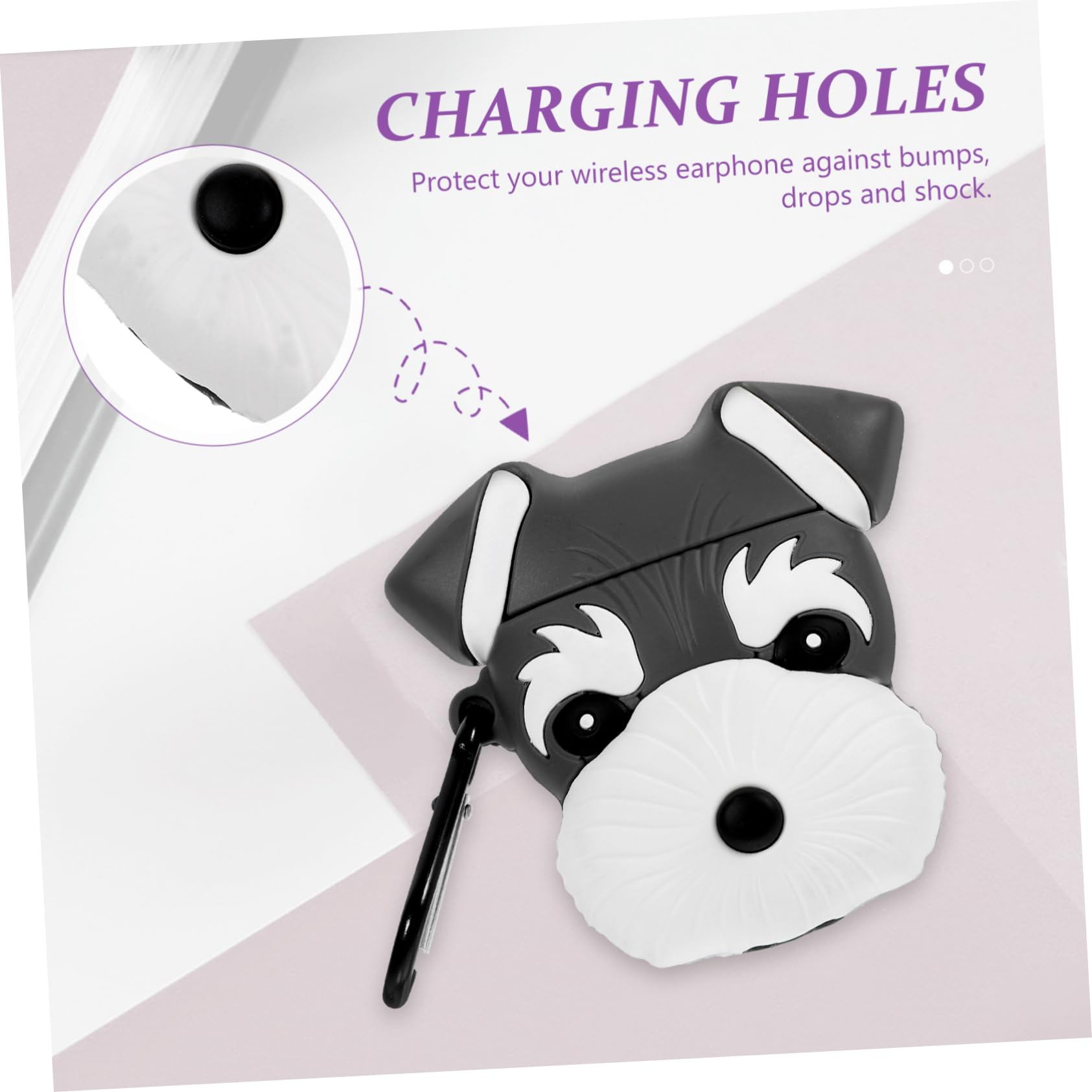 Angoily 3piezas Estuche De para Auriculares Inalámbricos Diseño De Sherry Funda Protectora para Gancho Resistente y Atractiva