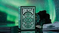 Vista 4 de Bicycle Jacquard Juego Premium de Cartas, Plata y Verde Esmeralda, 1 Mazo
