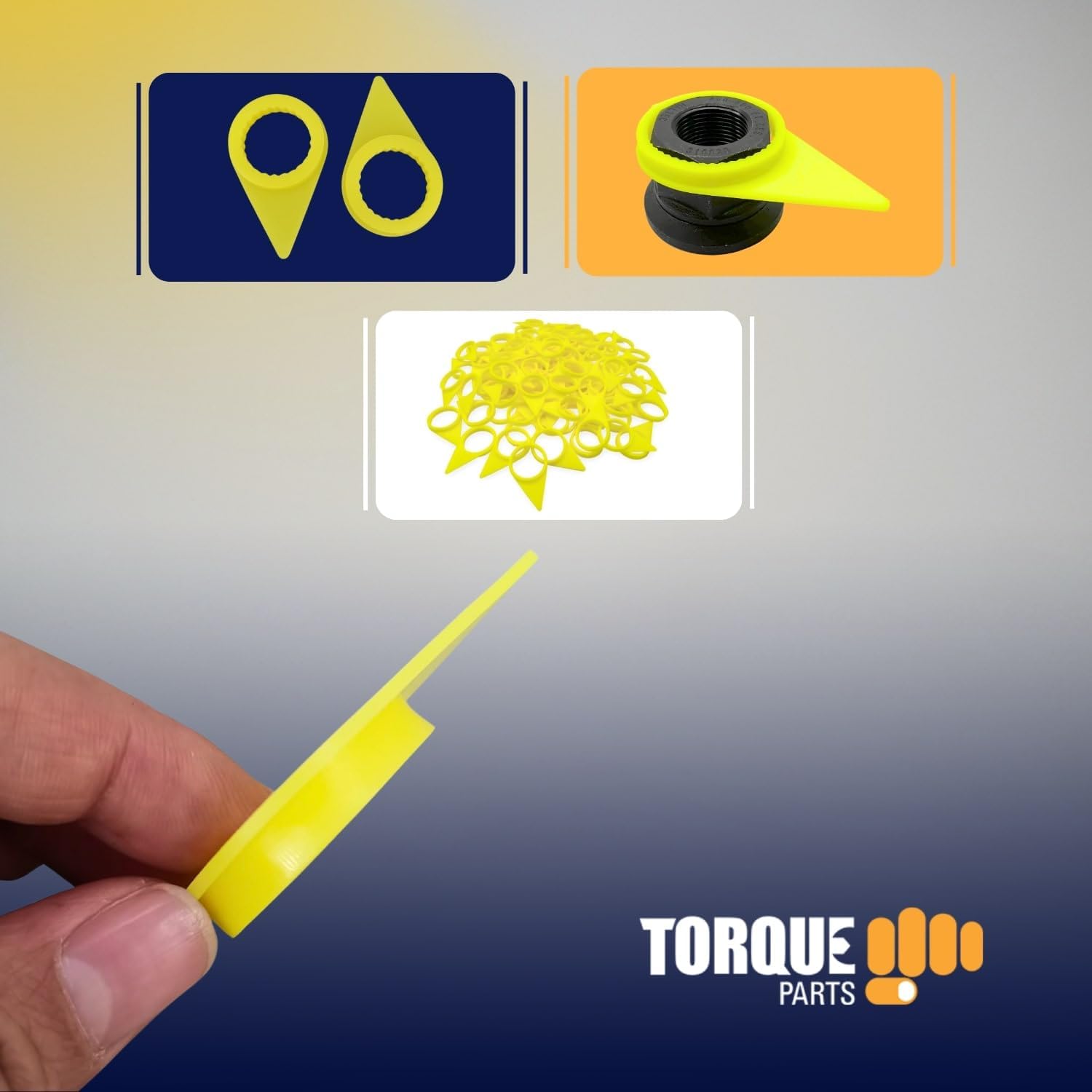 Torque Lugnut Cover Remover Tool for 33 mm Lug Nut w/Starlight 10 Pack Lug Nut Covers (100 Pack, Nut Indicator)