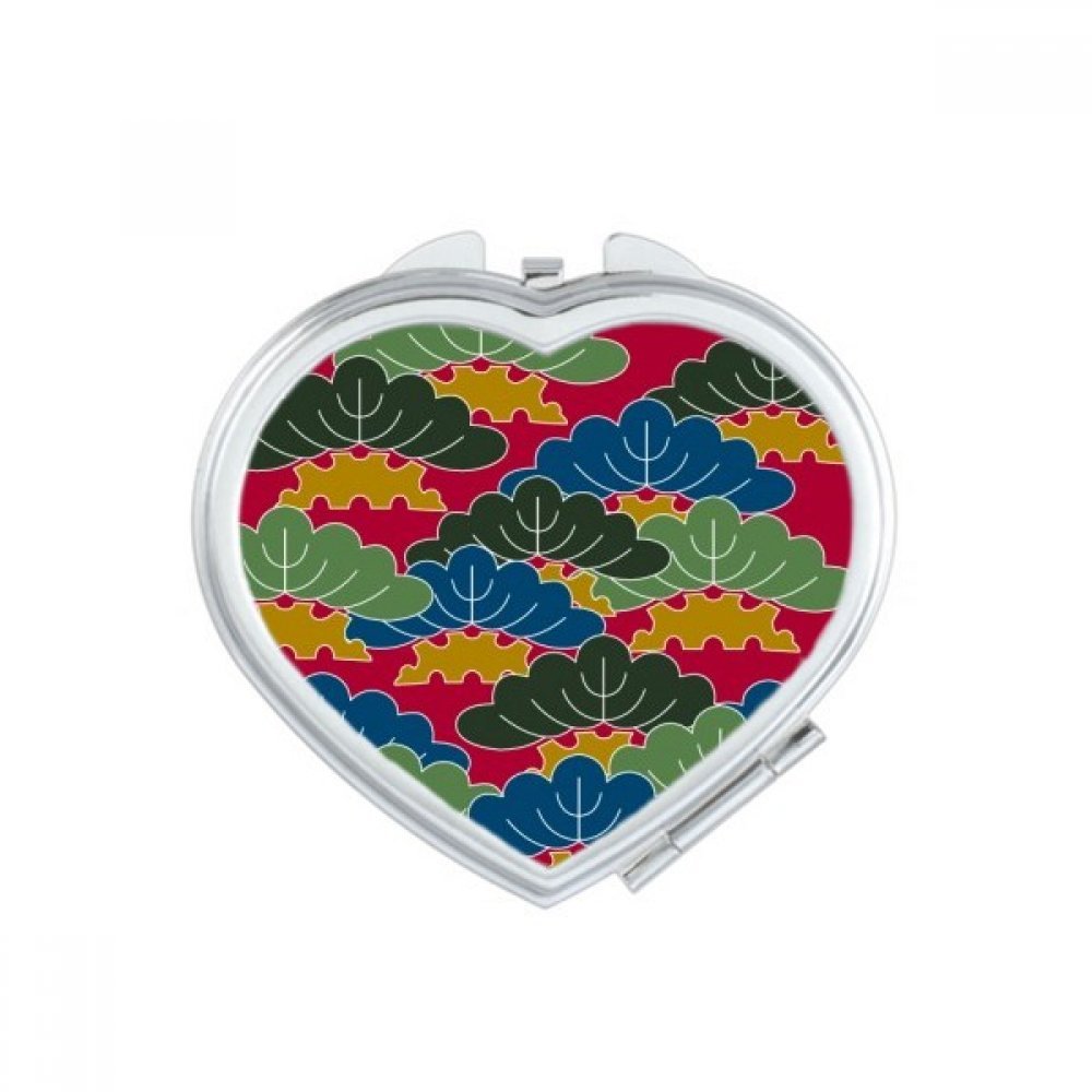 Miroir de poche à la main motif japonais violet, un cadeau multicolor original pour femme