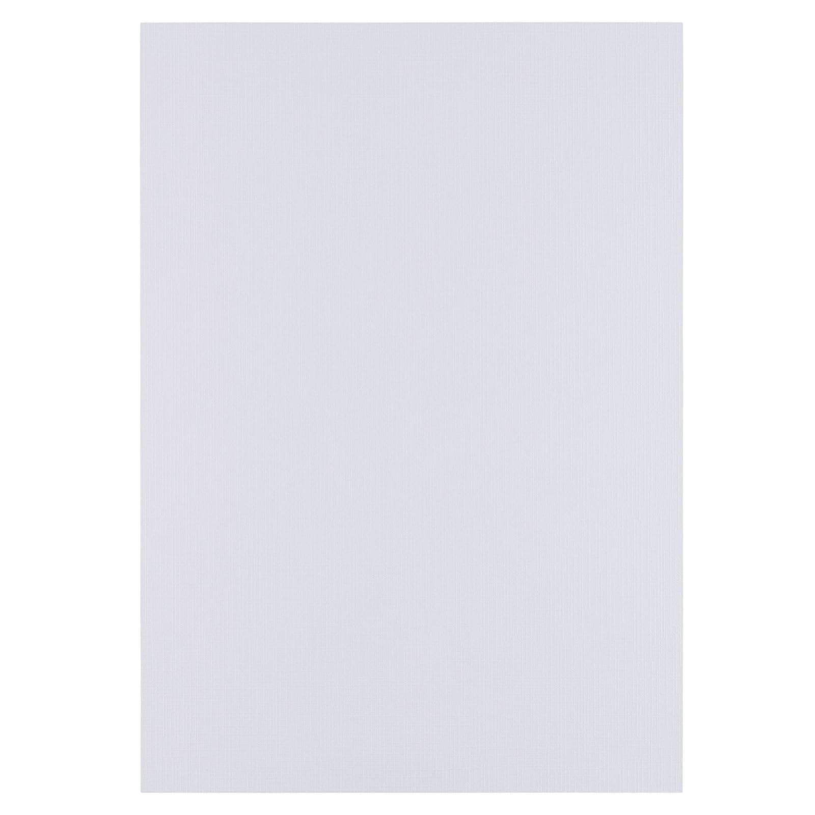 Florence Linen Cardstock A4 White - 10 Sheets of 250 GSM Coloured Paper - Card Making Supplies for Scrapbooking and Other Crafts