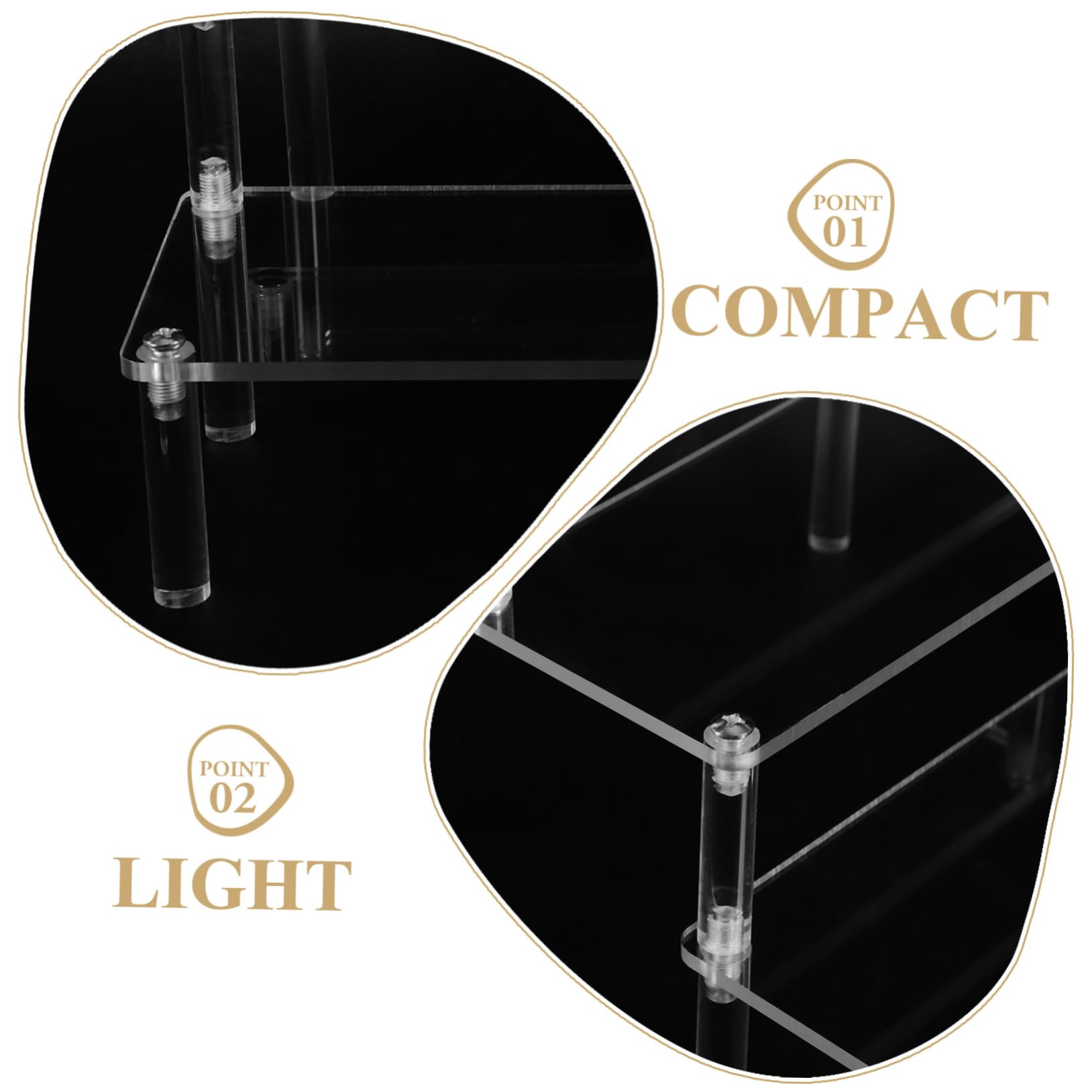 Gatuida 2 Stück Riser Display Stand Teiliges Transparentes Ständerregal für Figuren Schmuck und Sammlerstücke Stufiges Design für Zuhause und Geschäfte