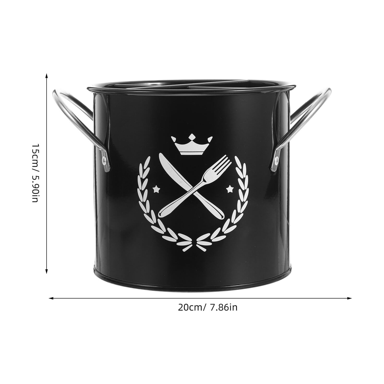 TOYANDONA Portautensili Cucina in Ferro Galvanizzato Stile Retrò Grande Capacità Scolaposate per Lavello Organizer Utensili Multifunzione per Cucchiaio e Posate Accessorio Cucina Resistente
