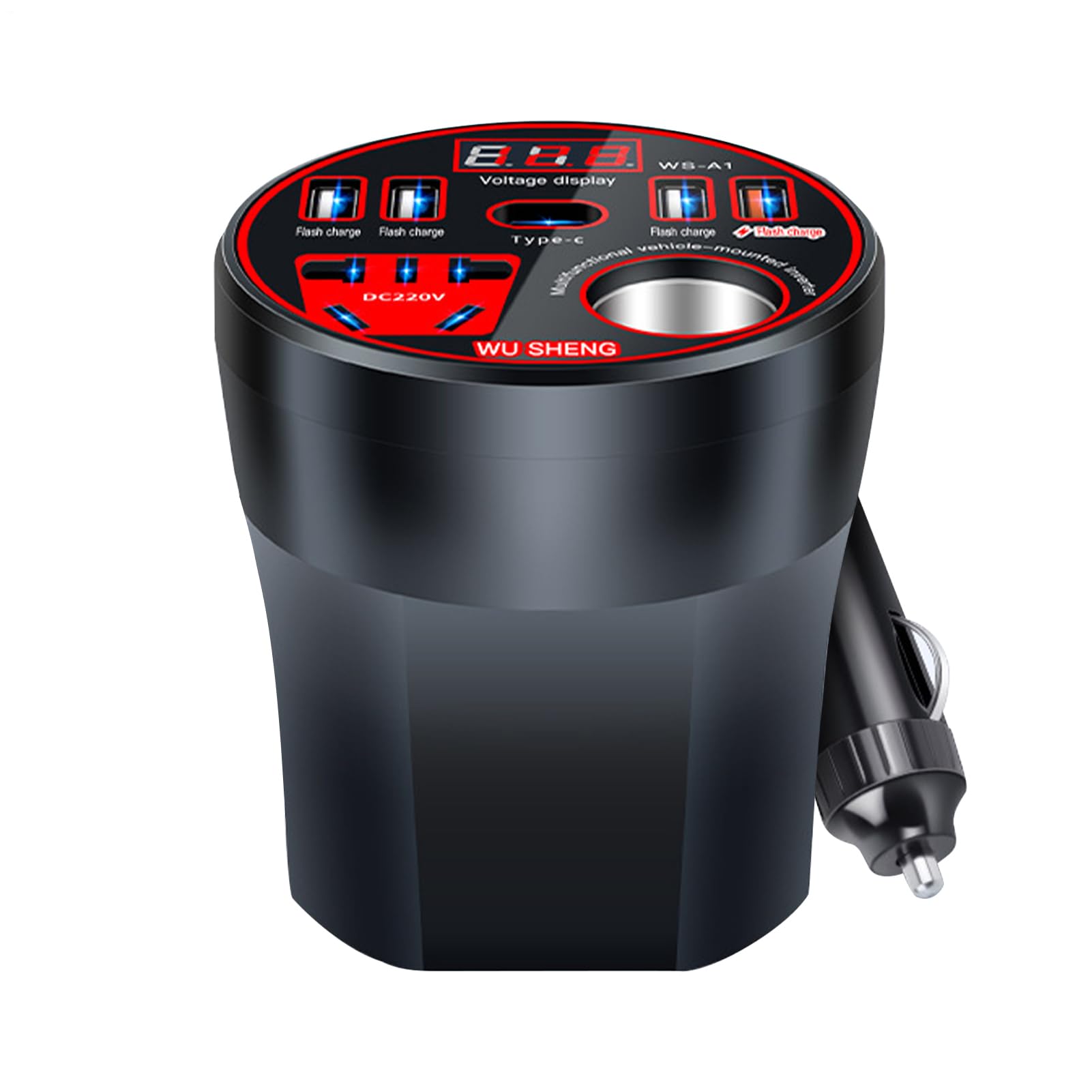 Inversor de corriente para tabletas y cargador de coche USB multifunción 8