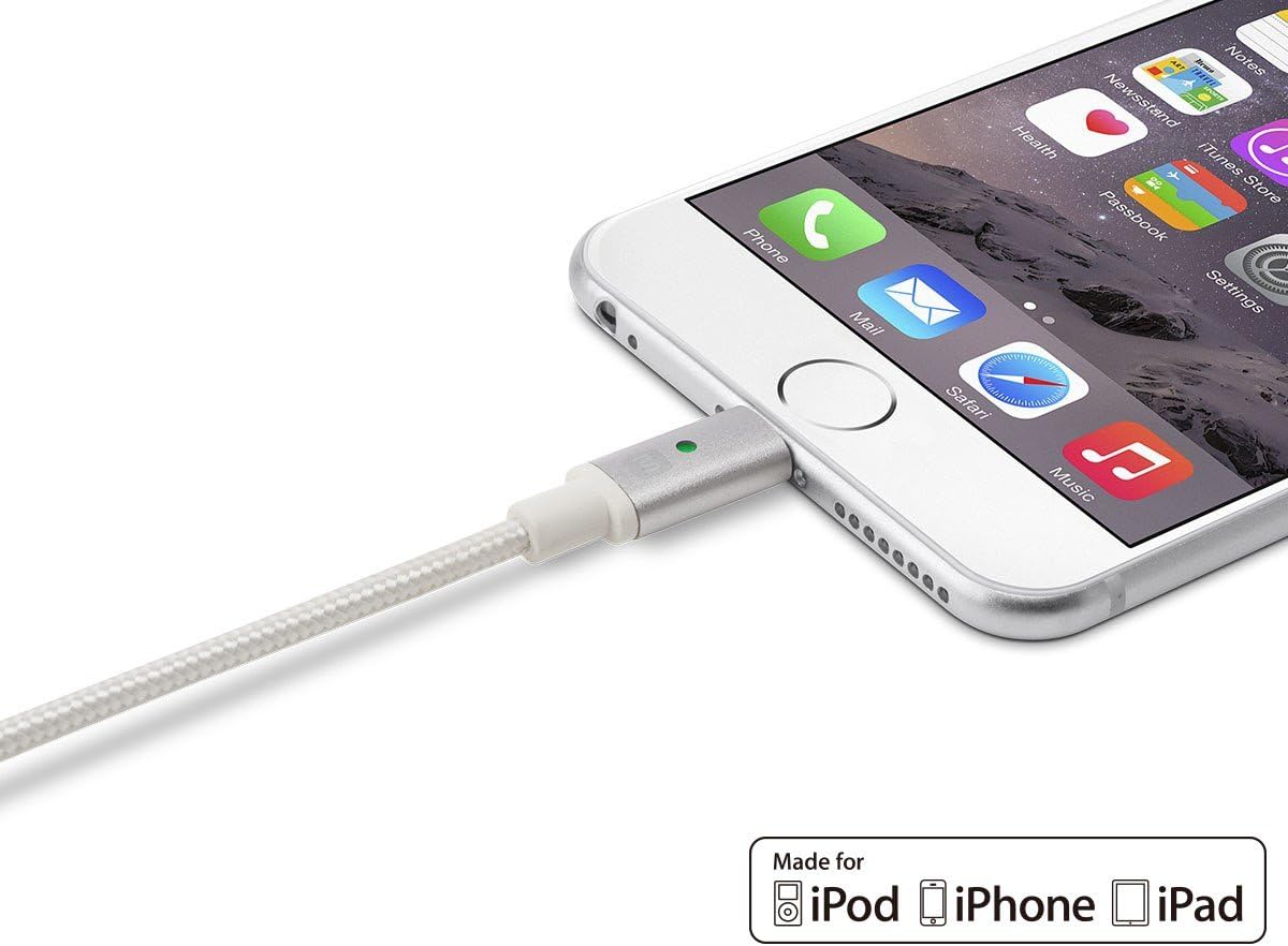 Monoprice Apple MFi Certified Lightning to USB Charge & Sync Cable - 6 Feet - Black Compatible with iPhone X 8 8 Plus 7 7 Plus 6s 6 SE 5s, iPad, Pro, Air 2 - Luxe Series